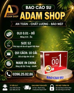 Bao Cao Su OLO 0.01 Đỏ (10 cái)