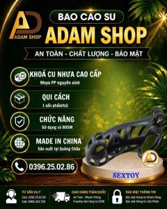 Khóa Dương Vật Nhựa đen cao cấp