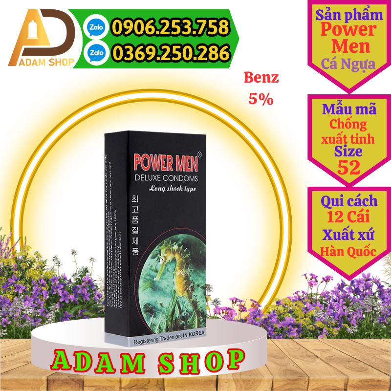 Bao Cao Su Power Men Cá Ngựa Đen (12 Cái) thumb