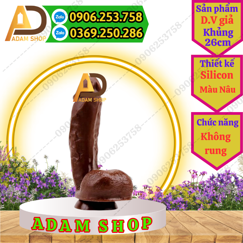 Dương Vật Giả Siêu Khủng 26cm Nâu thumb