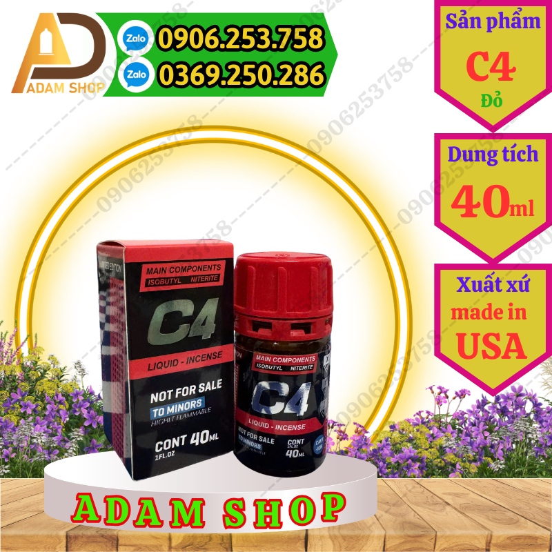 Popper C4 Đỏ 40ml Cao Cấp thumb