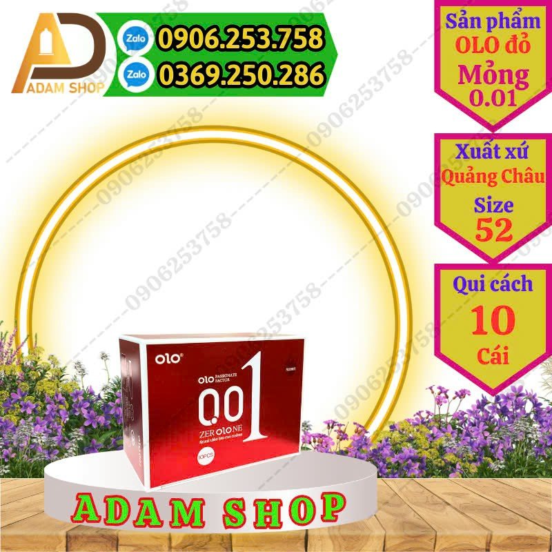 Bao Cao Su OLO 0.01 Đỏ (10 cái) thumb