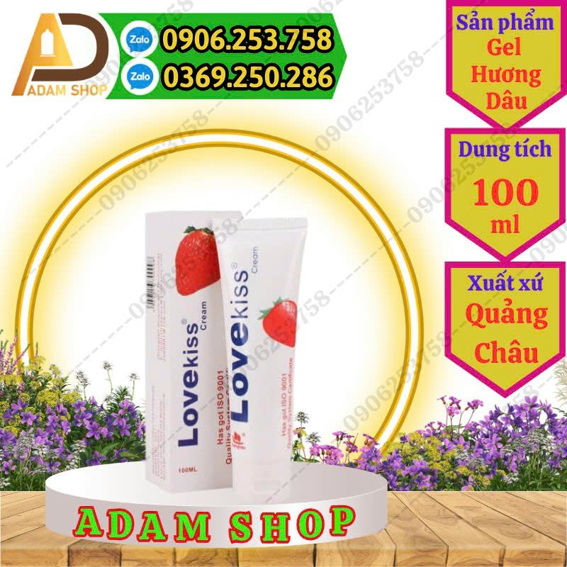 A_Gel Bôi Trơn Love Kiss Strawberry 100ml (Hương Dâu) thumb