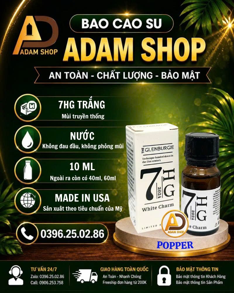 Popper 7HG Trắng 10ml Cao Cấp