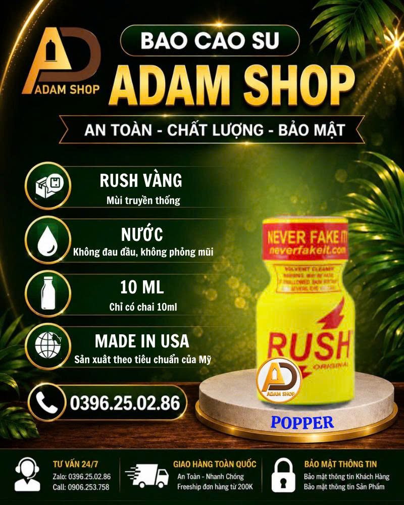 Popper Rush Vàng 10ml Cao Cấp