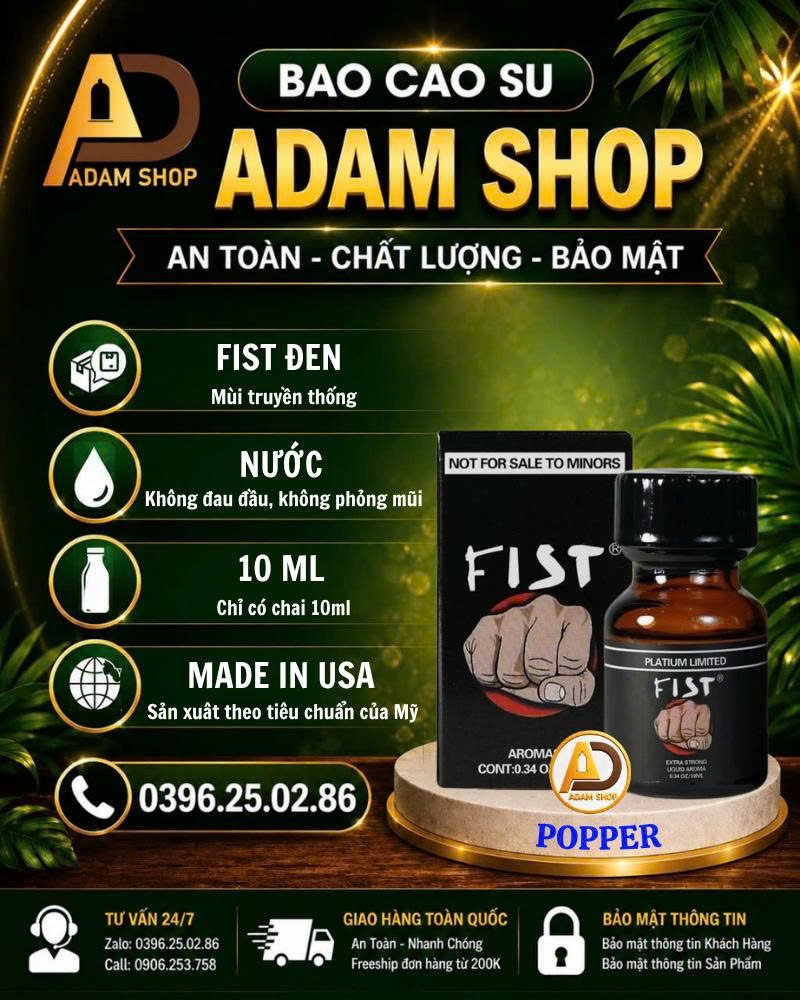 Popper Fist Đen 10ml Cao Cấp