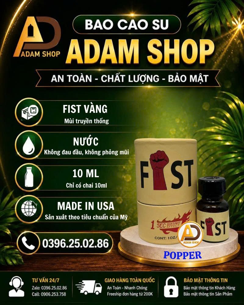 Popper Fist Vàng 10ml Cao Cấp