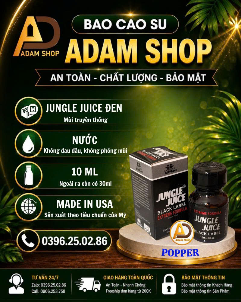 Popper Jungle Đen 10ml Cao Cấp