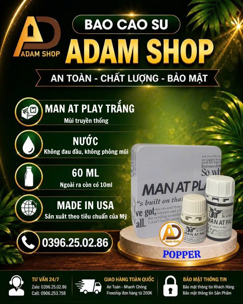 Popper Man At Play 60ml Cao Cấp Trắng