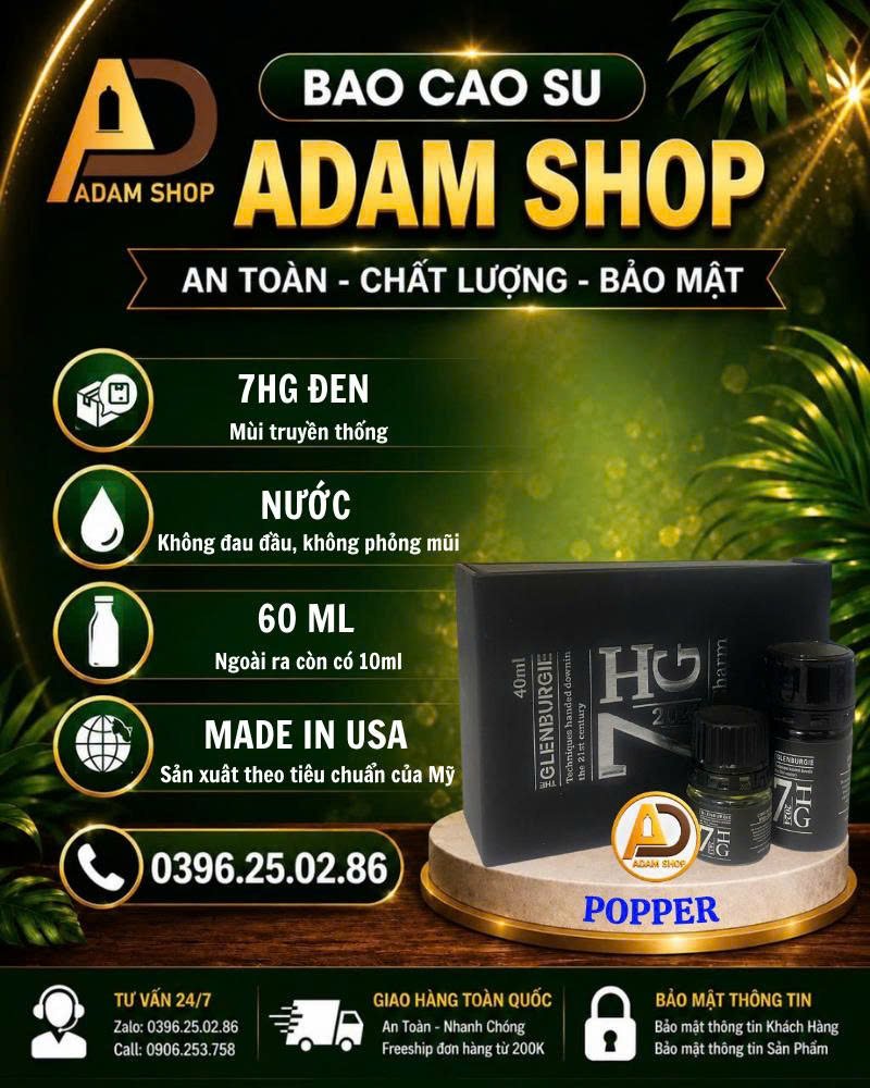 Popper 7HG Đen 60ml Cao Cấp