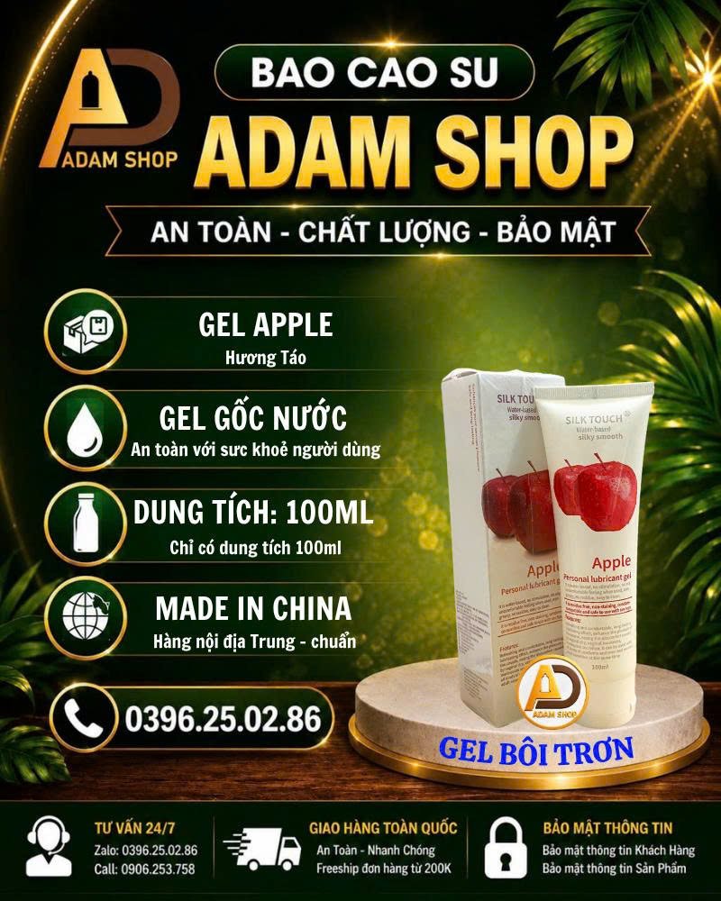 Gel Bôi Trơn Silk Touch Apple 100ml (Hương Táo)