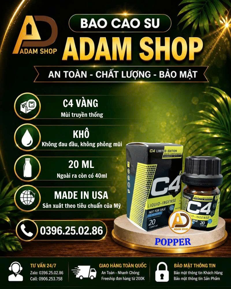 Popper C4 Vàng 20ml Cao Cấp