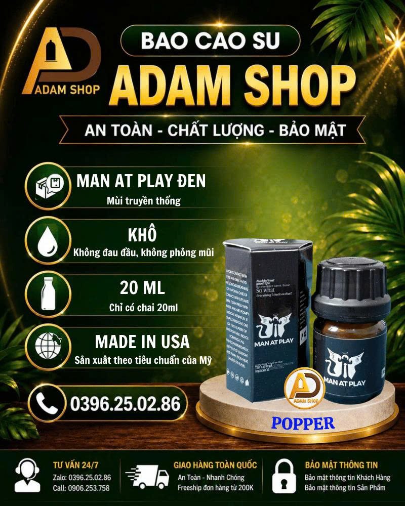 Popper Man At Play Đen Khô 20ml Cao Cấp