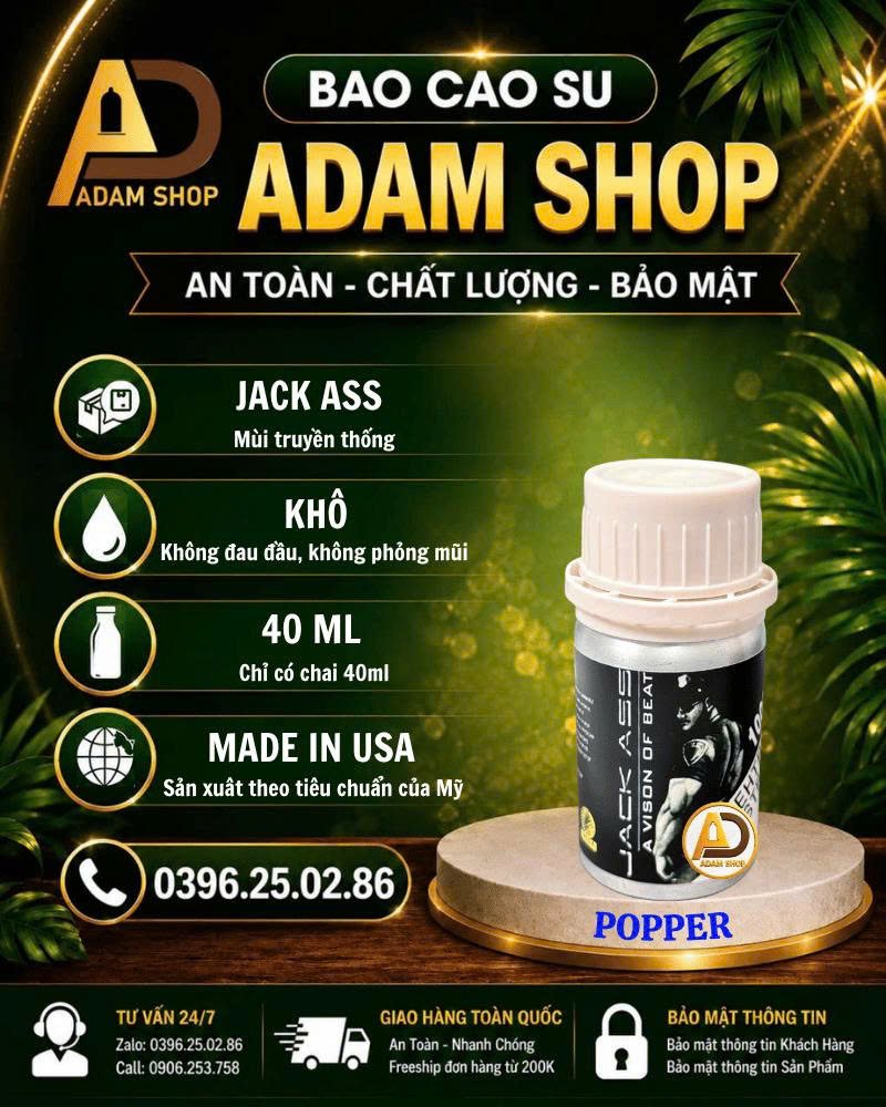 Popper Khô Jack Ass 40ml Cao Cấp