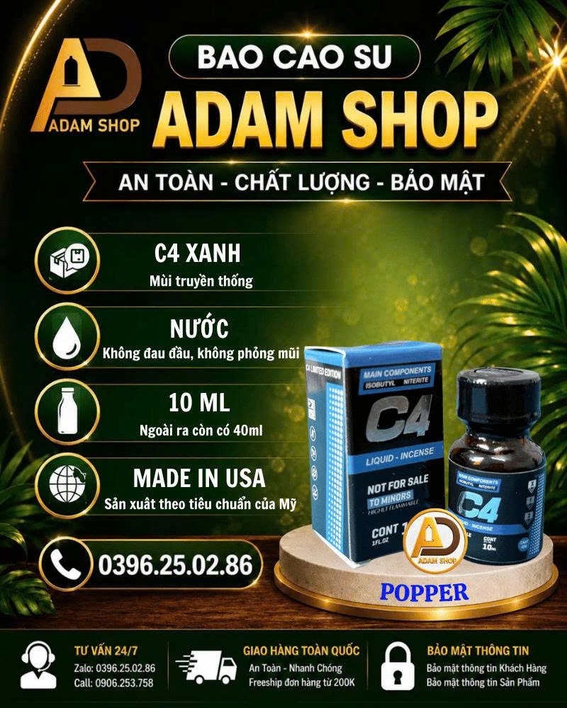 Popper C4 Xanh 10ml Cao Cấp