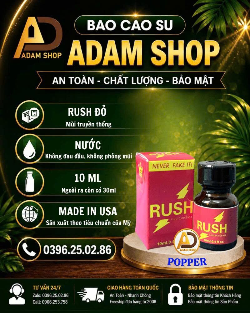 Popper Rush Đỏ 10ml Cao Cấp