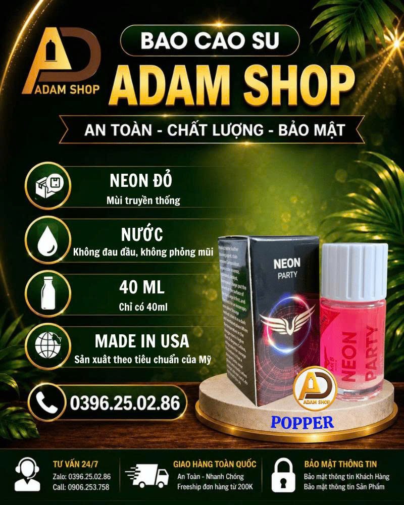 Popper Neon Đỏ 40ml Cao Cấp