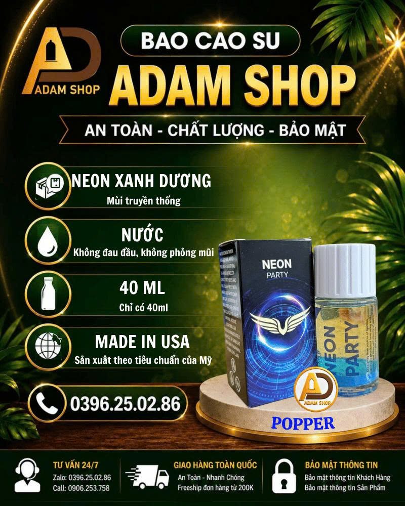 Popper Neon Xanh Dương 40ml Cao Cấp