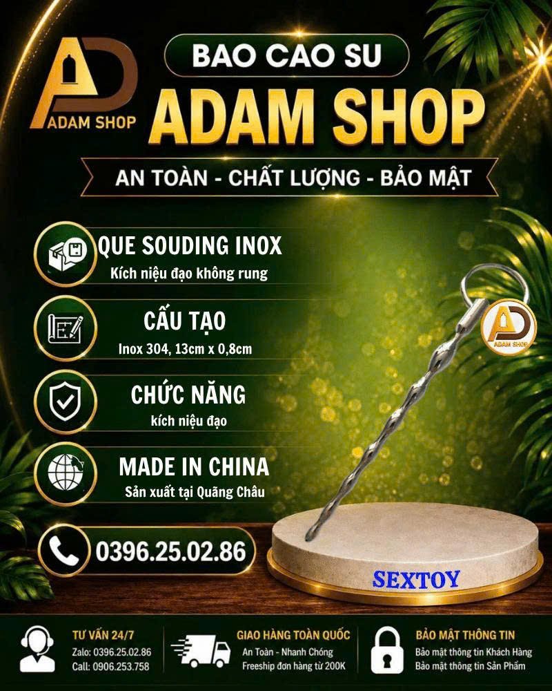 Sounding que thông niệu đạo inox