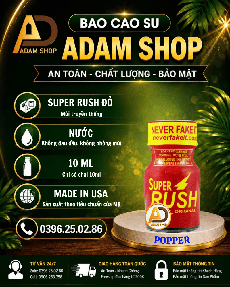 Popper Rush Đỏ 10ml Cao Cấp