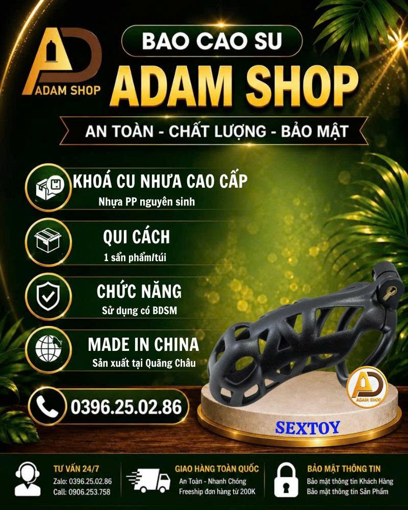 Khóa Dương Vật Nhựa đen cao cấp