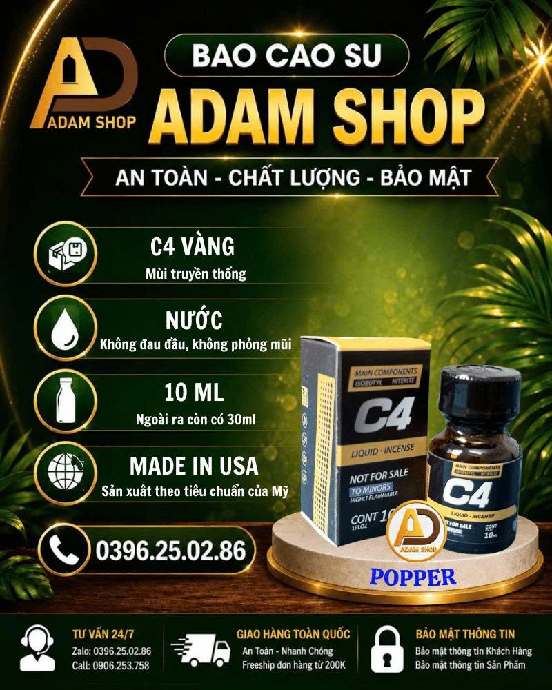 Popper C4 Vàng 10ml Cao Cấp