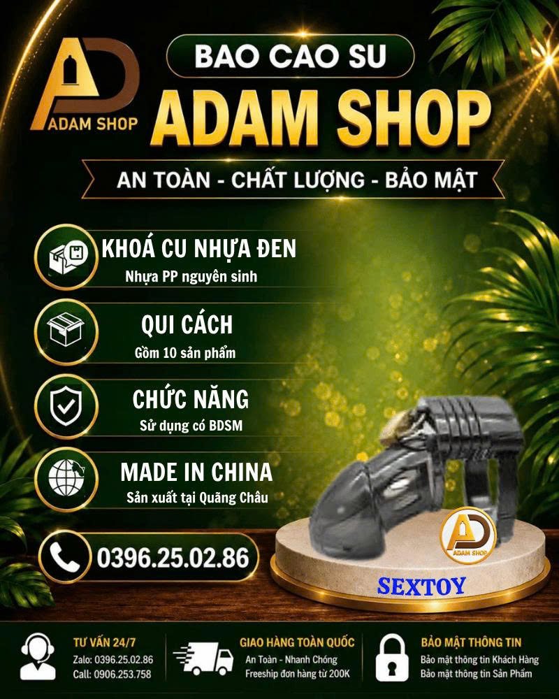 Khóa Dương Vật Nhựa đen