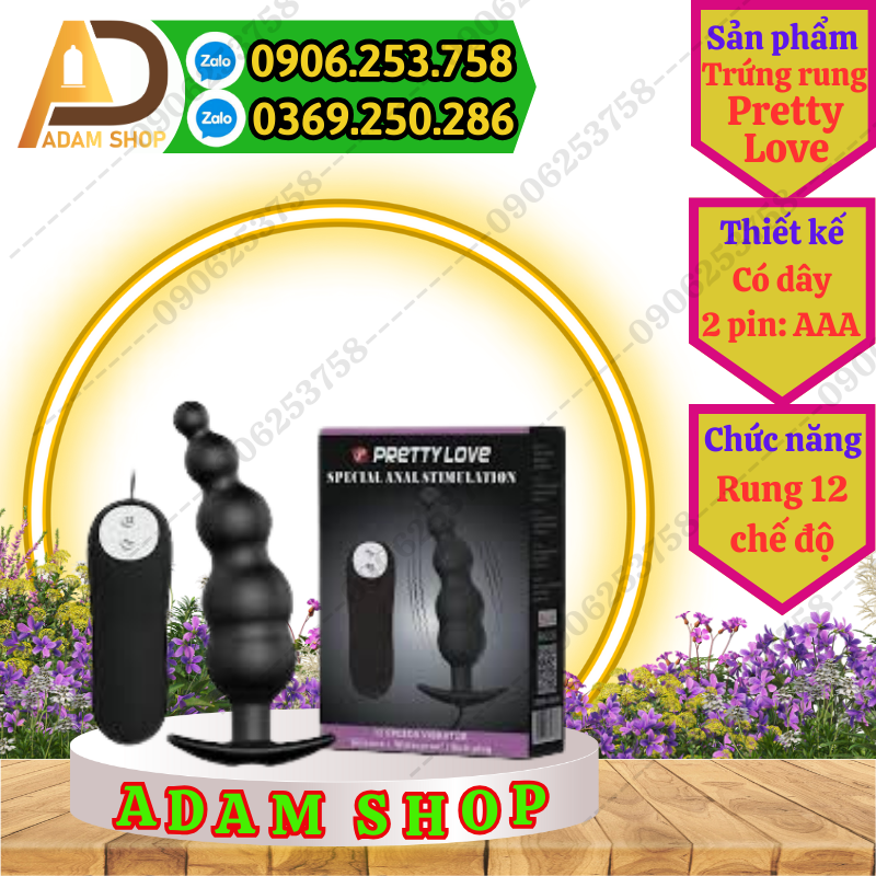 Trứng rung Kích Thích Prettylove 12 tần số