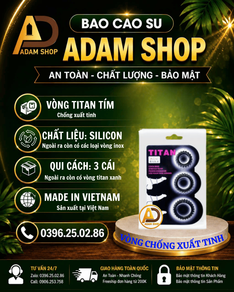 A_Vòng Đeo Chống Xuất Tinh Titan (Tím)