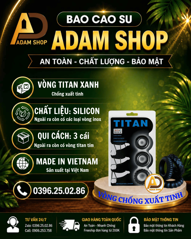 Vòng Đeo Chống Xuất Tinh TiTan (Xanh)