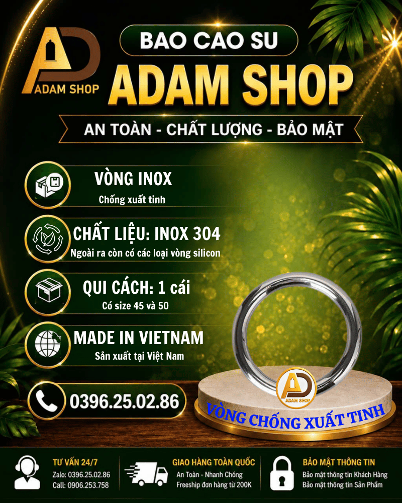 Vòng Đeo Chống Xuất Tinh Inox