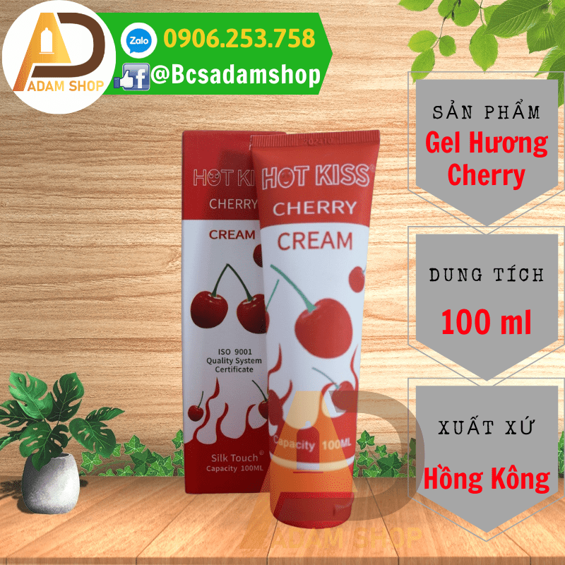 Gel Bôi Trơn Hot Kiss Cherry 100ml (Hương Cherry)
