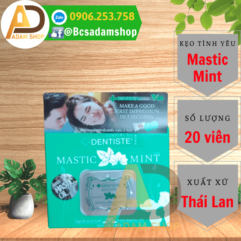 Kẹo Ngậm Bạc Hà Mastic Mint (20 Viên)