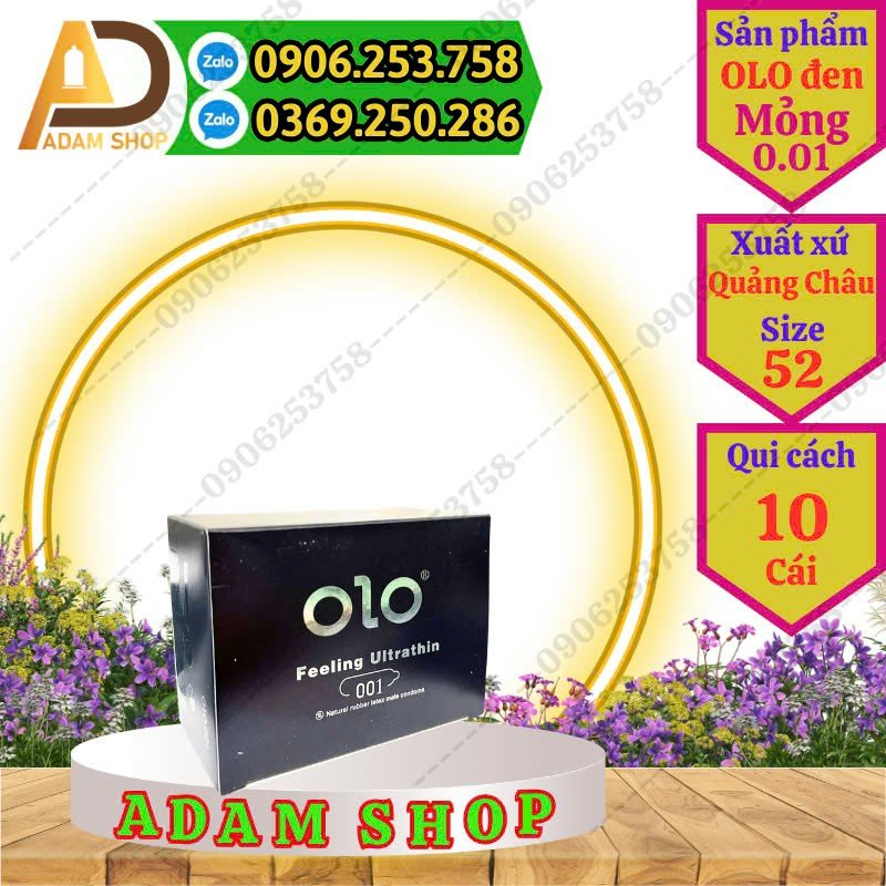 Bao Cao Su OLO 0.01 Đen (10 cái)